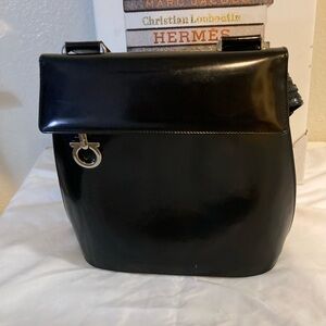 Salvatore Ferragamo Bag black patent leather Shoulder bag